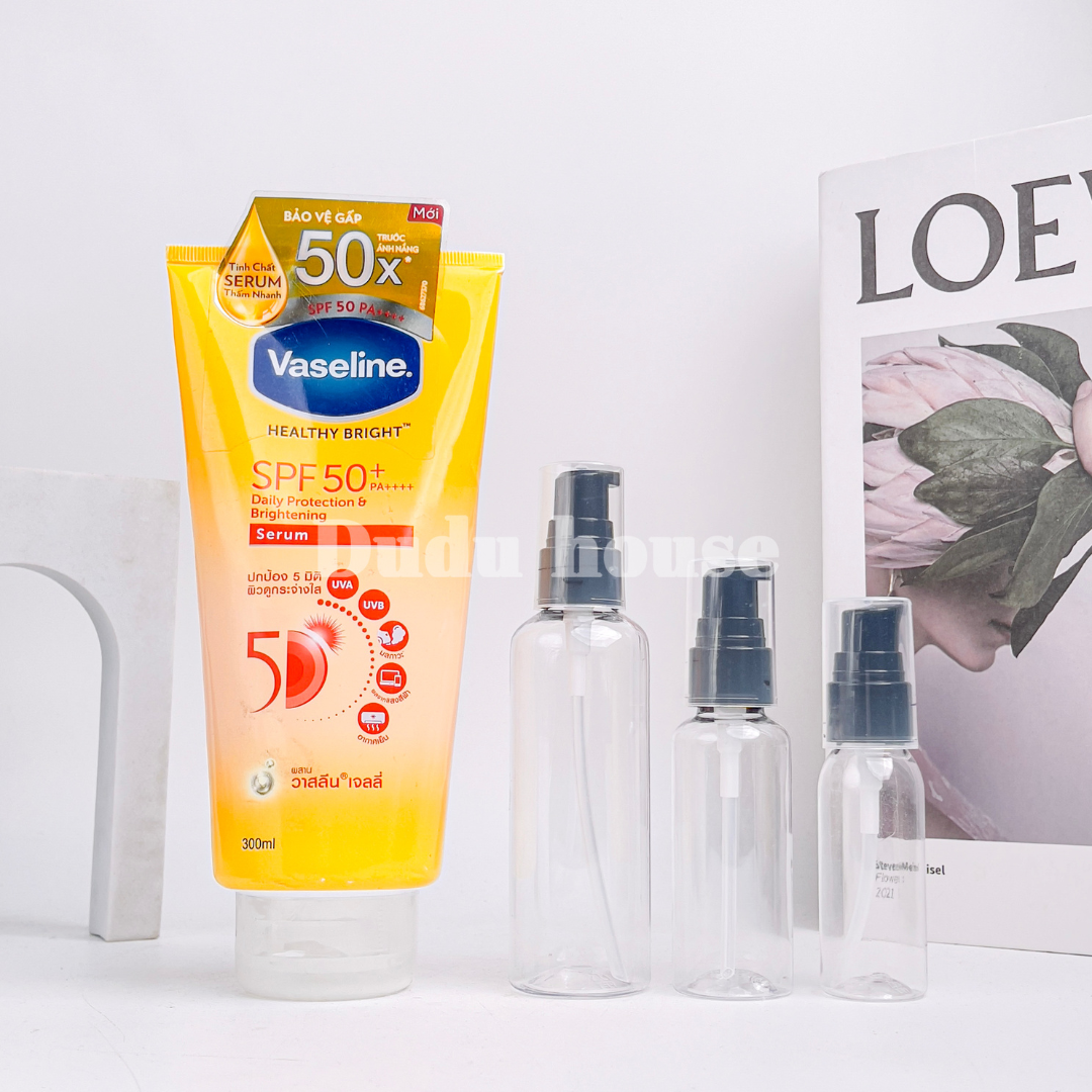 Dưỡng thể chống nắng vaseline 50x healthy bright spf50+ pa++++ thái lan 330ml duduhouse