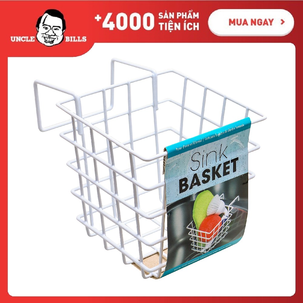 Giỏ treo bồn rửa chén UBL KA0491 size 12x12x12cm (Trắng)