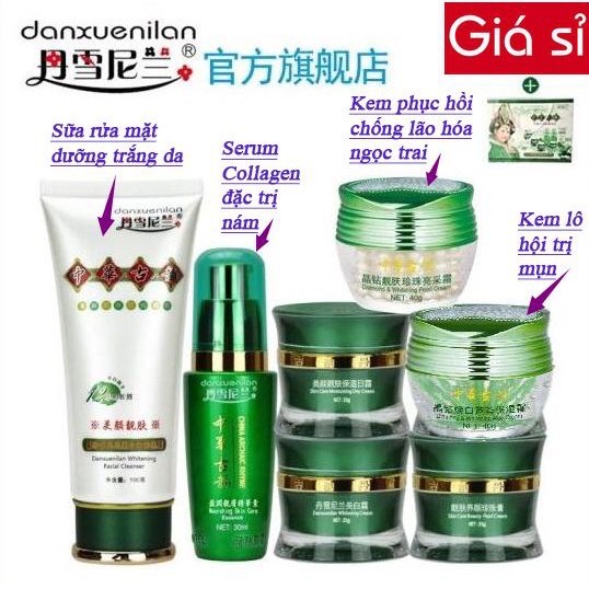 [CHÍNH HÃNG] Bộ hoàng cung xanh set 7 món