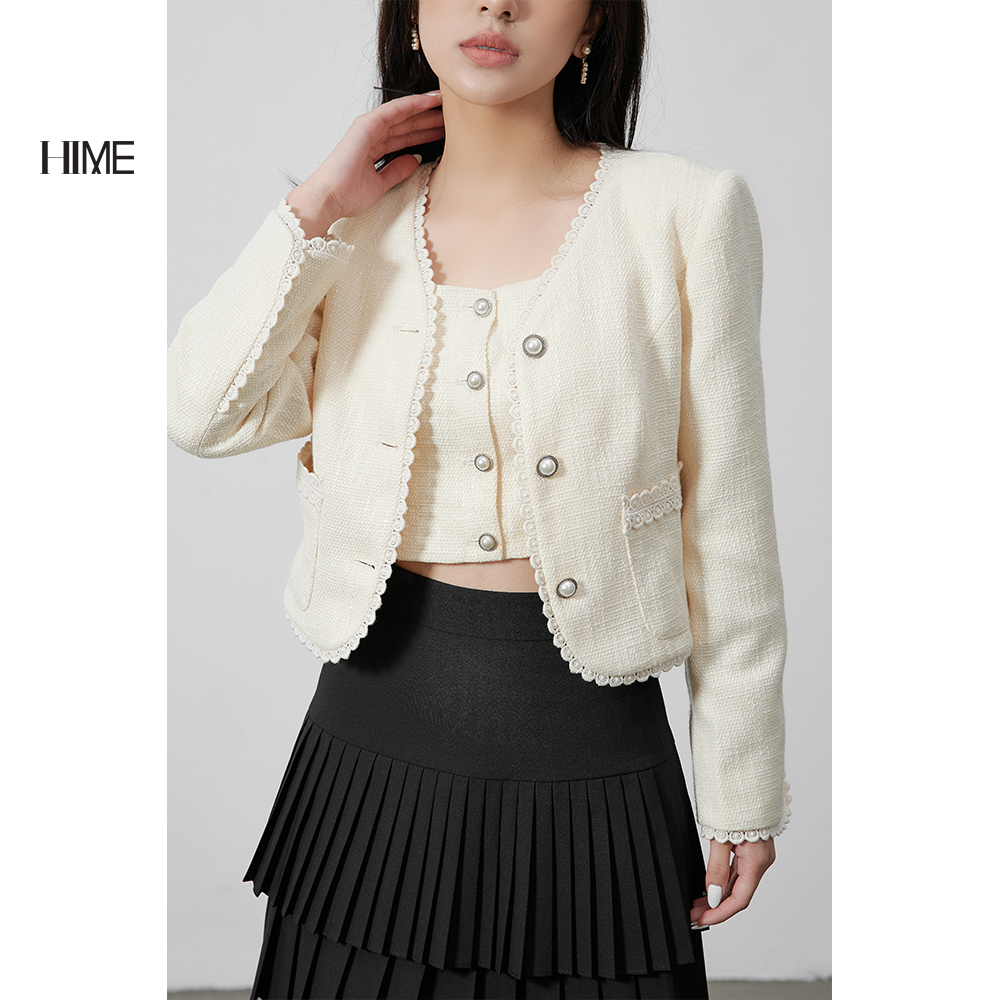 Set áo dạ tweed 2 chi tiết HIME H143