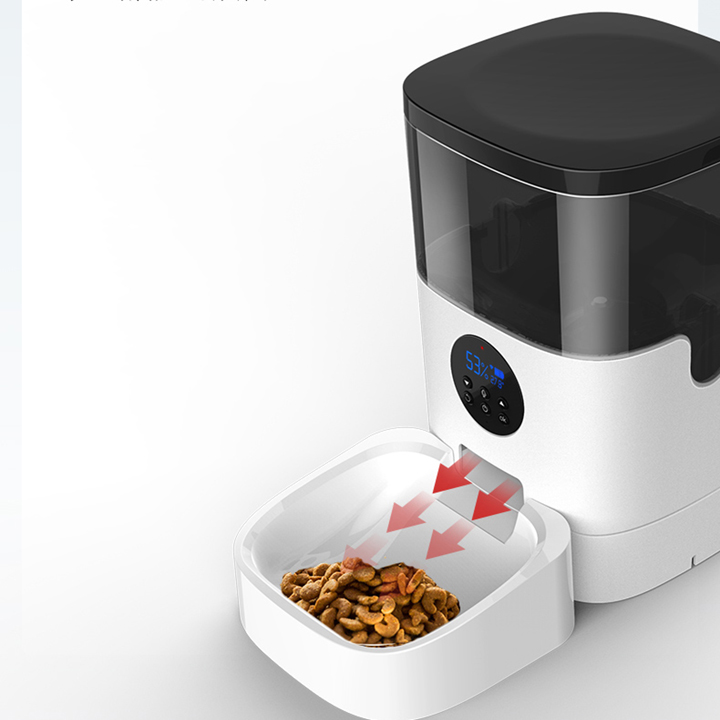 Máy cho chó mèo ăn tự động có camera 6L - máy cho chó mèo ăn có camera dùng app trên điện thoại kết nối wifi