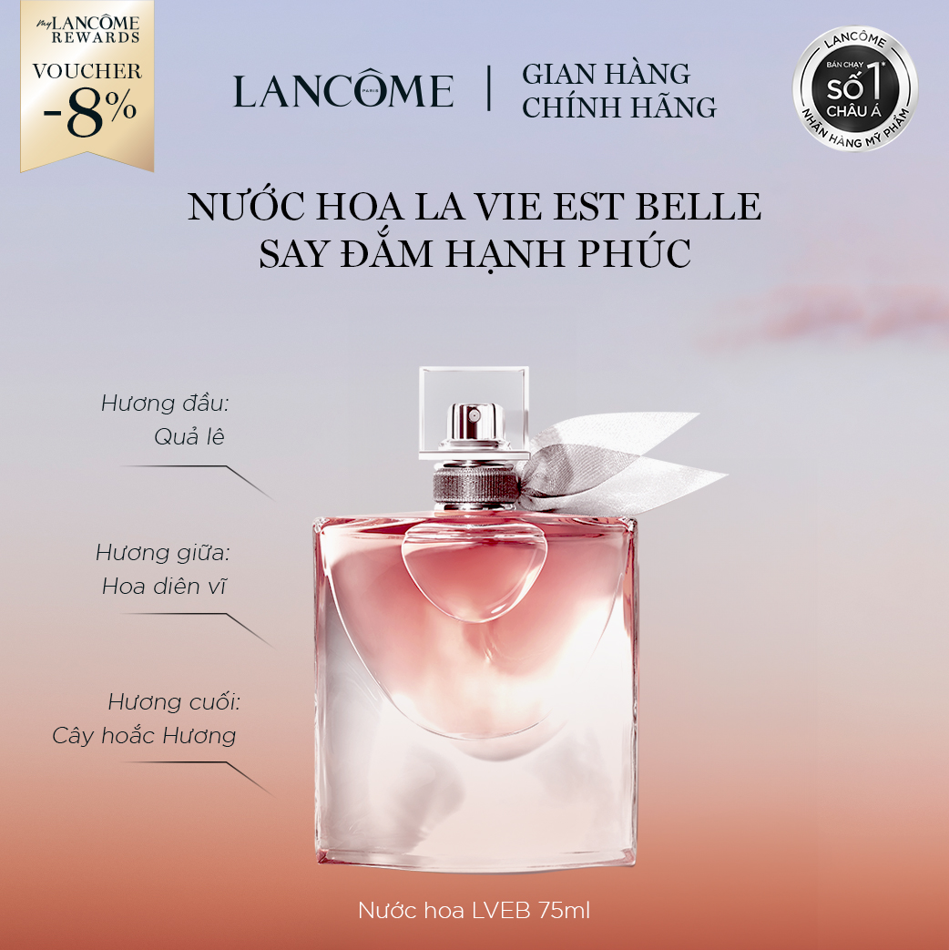 Nước hoa Lancome La Vie Est Belle EDP 75ml Say Đắm Hạnh Phúc [Quà kèm sản phẩm không hiển thị]