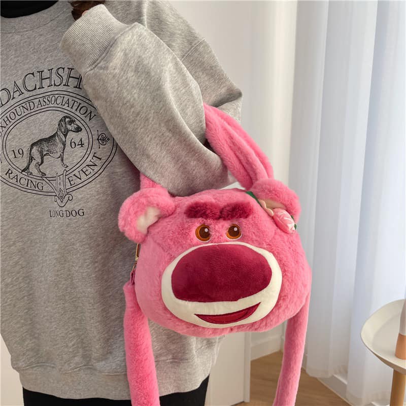 TÚI XÁCH ĐEO VAI GẤU DÂU TÂY NHỒI BÔNG HOTTREND CÁ TÍNH ĐÁNG YÊU