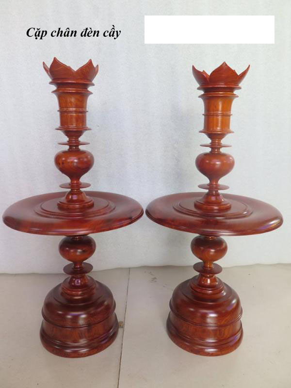 Pair of High Quality Huong Wood Light Stands (2 Pieces) Many Sizes