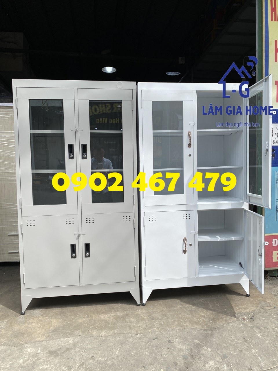 {GIAO NHANH TRONG NGÀY} Tủ hồ sơ kính mẫu 2 cánh