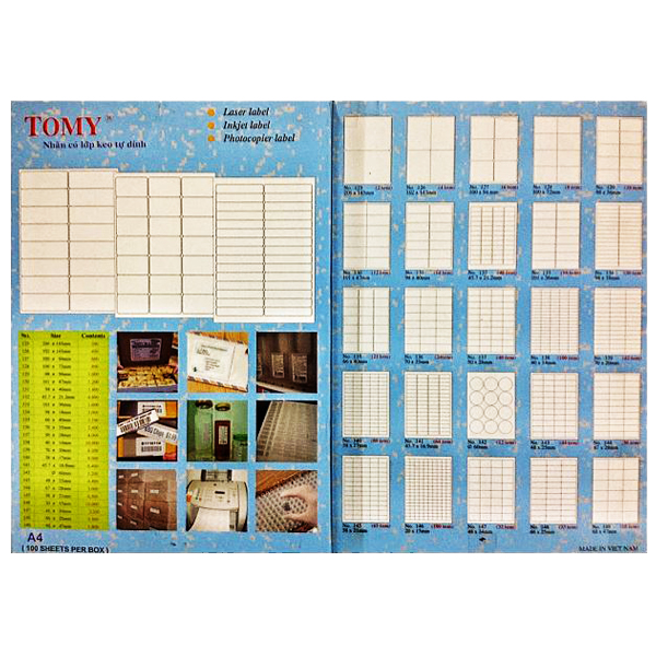Decal Tomy A4 No.145 - Hộp 100 tờ