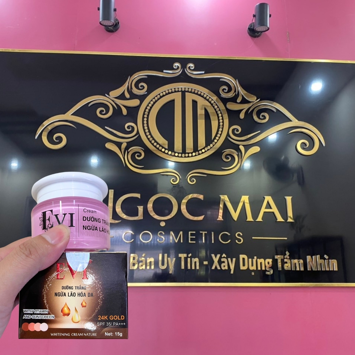 Kem dưỡng trắng, Chống lão hóa da EVI (15g)