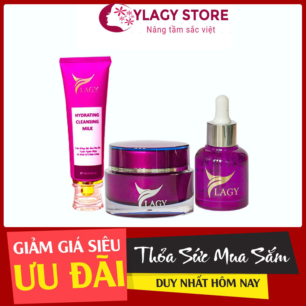 COMBO 3 sản phẩm ylagy chăm sóc da mặt toàn diện