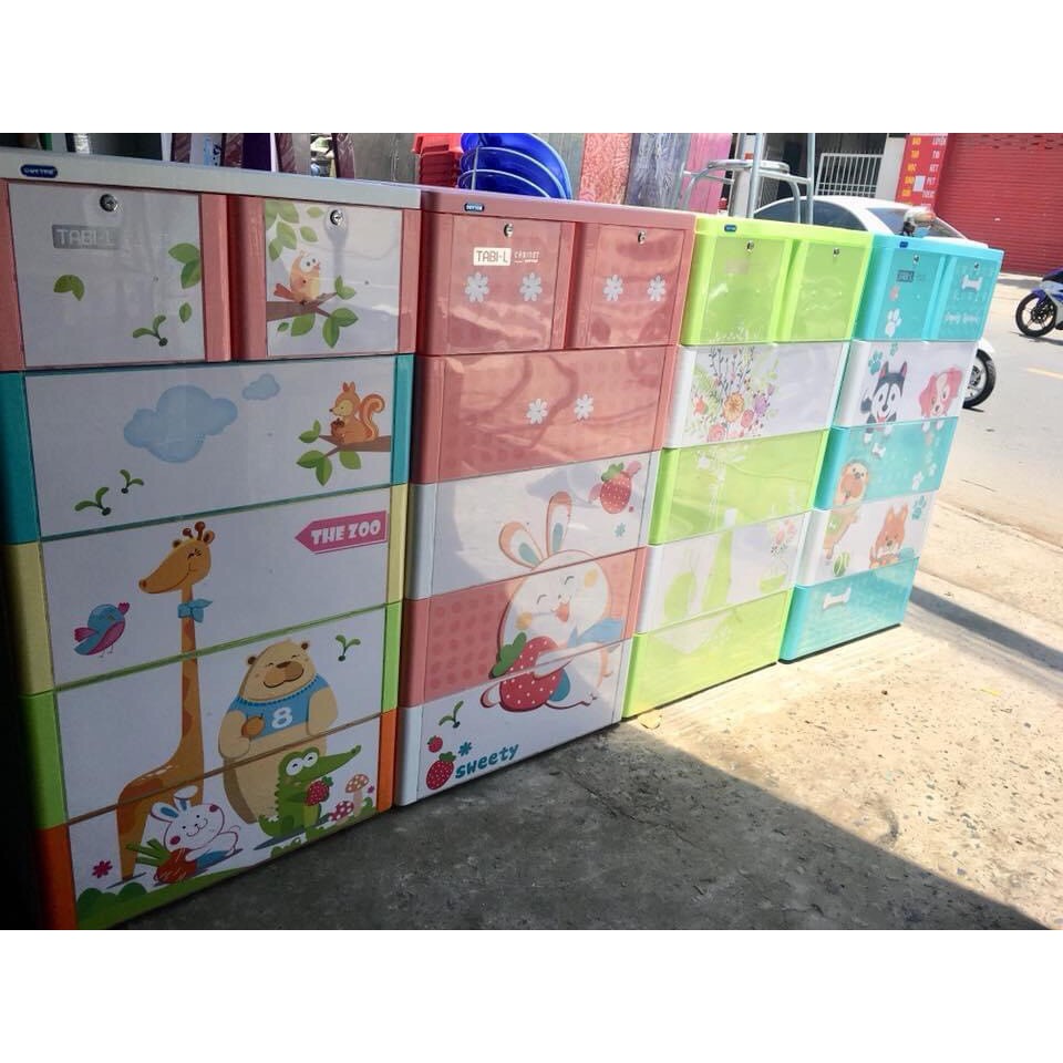 Tủ nhựa duy tân 5 tầng 6 ngăn