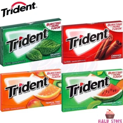 [HCM](4 vị) Kẹo gum Trident (14 viên - Sugarfree) - USA