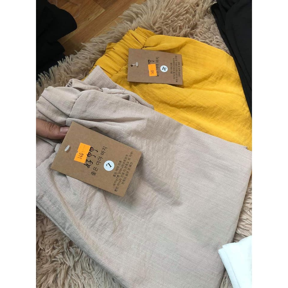 Quần vải đũ dáng lỡ baggy