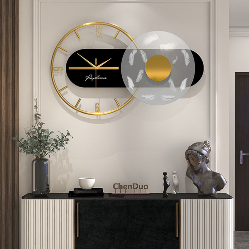 Đồng hồ treo tường phòng khách có đèn trang trí sang trọng, Đồng hồ derco trang trí, Derco quà tặng cao cấp