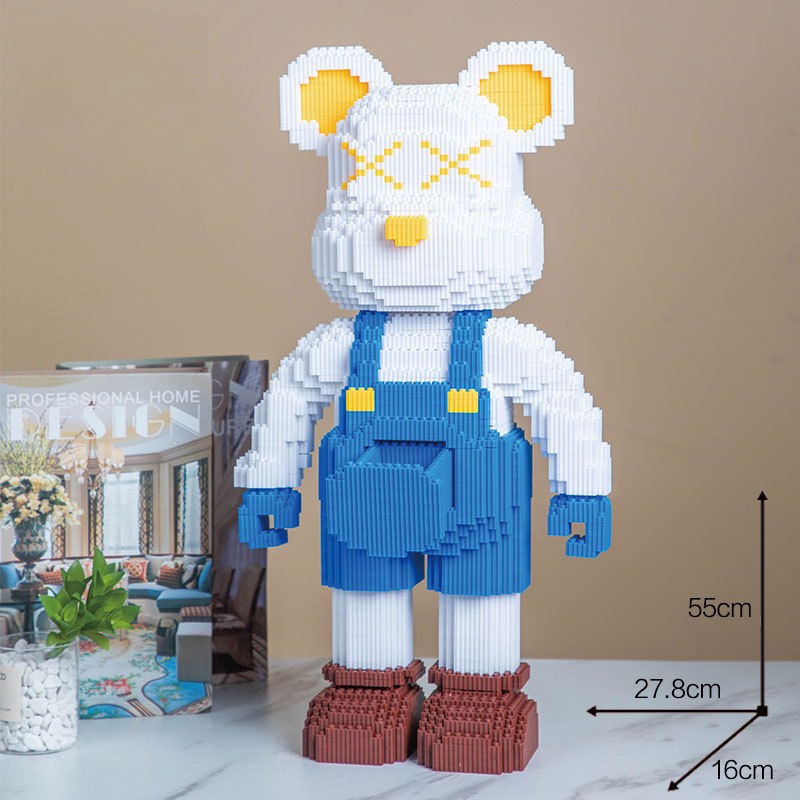 LEgo Gấu Bearbrick 35-55cm ( Tặng kèm búa+ Đèn)