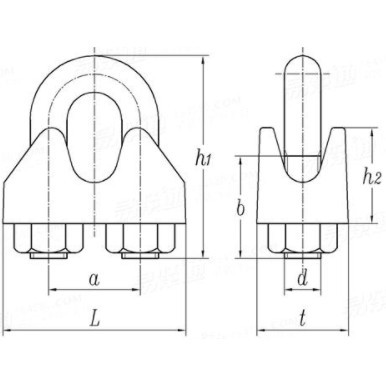 Ốc Siết Cáp, Ốc Khóa Cáp M8 Mạ Kẽm