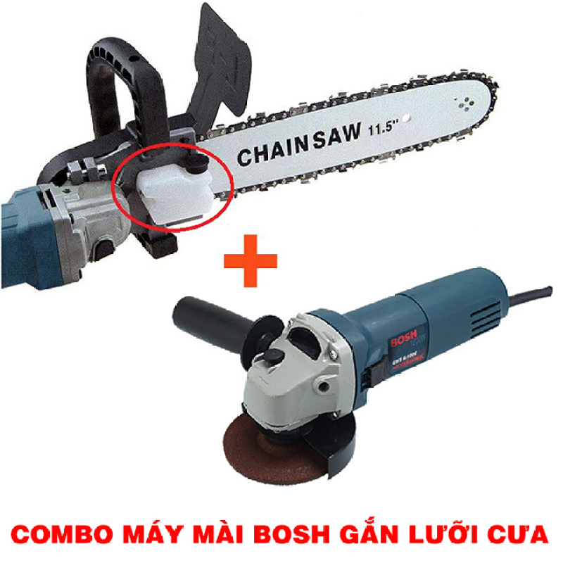 [COMBO] Máy mài góc BOSSH 6-100 + Lưỡi cưa xích  - Biến máy mài thành máy cưa siêu rẻ - Xẻ gỗ - Tỉa cành - Đánh bóng - Chà nhá - cưa cành - cắt gỗ - lưỡi lam cắt gỗ - máy mài góc - máy chà nhám - máy mài điện