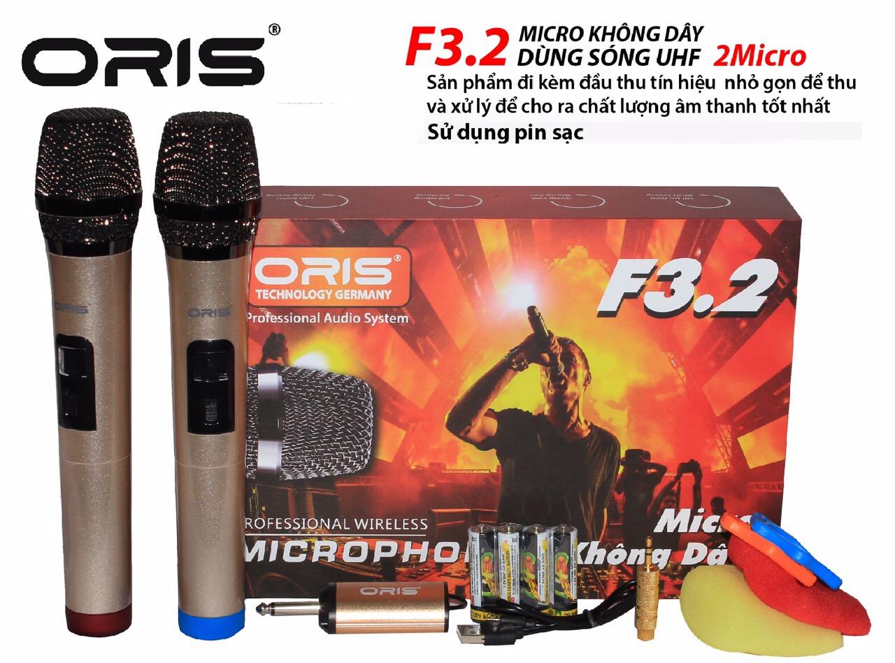 Bộ micro không dây đa năng ORIS F3.2 UHF cao cấp