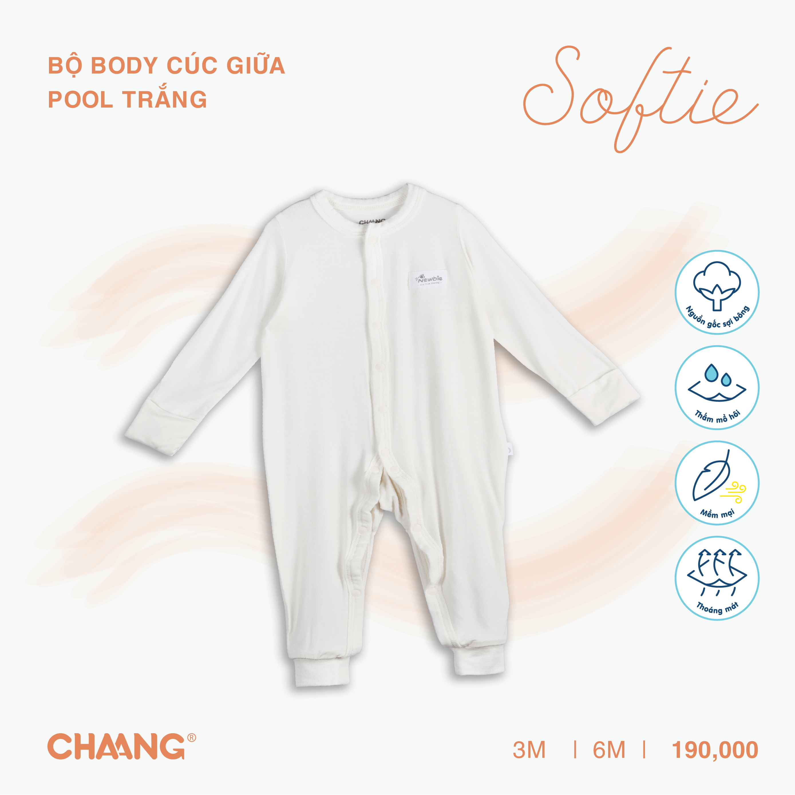 [CHAANG] Bộ body cúc sơ sinh giữa Pool Chaang
