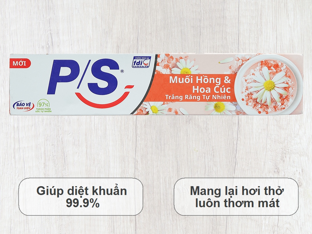 [HCM GIAO 2H]Kem đánh răng P/S Muối hồng & Hoa cúc 230g