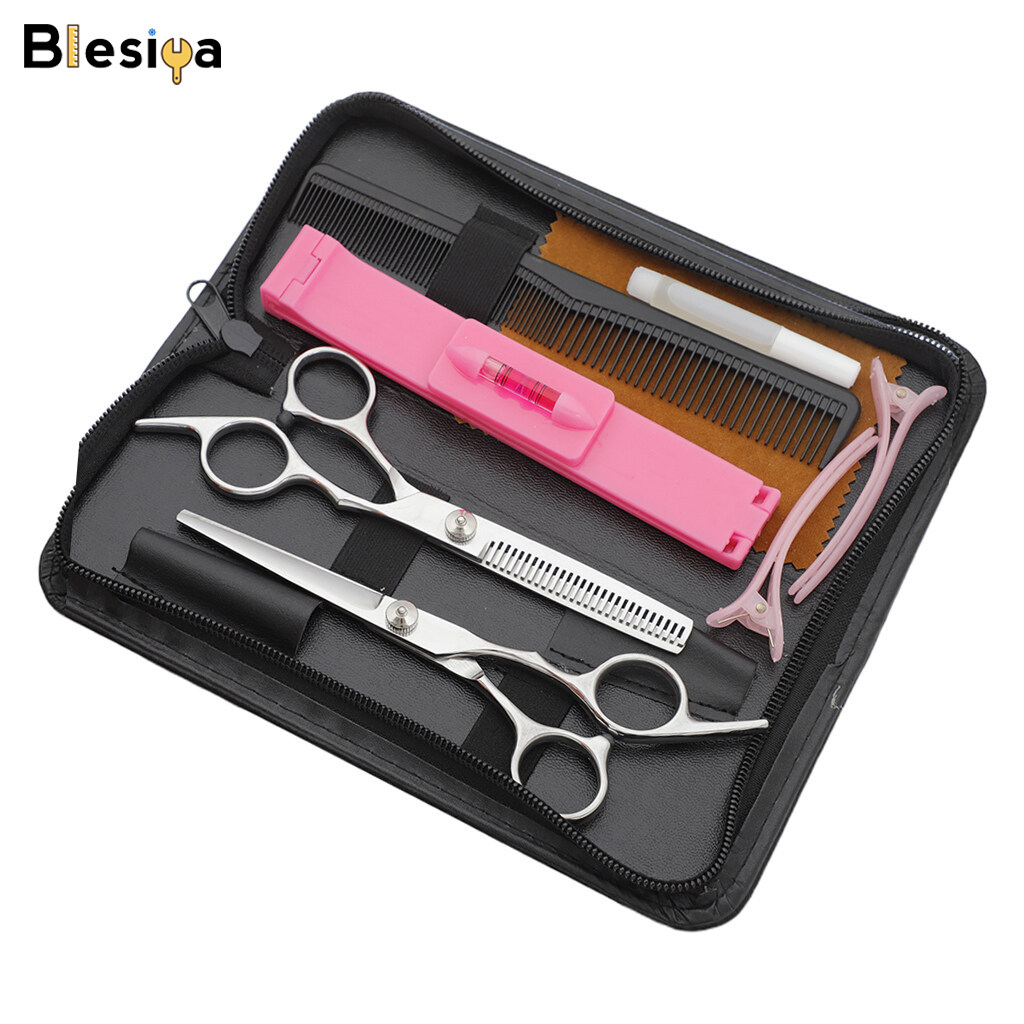 Blesiya 9 Chiếc Kéo Cắt Tóc Cho Salon Chuyên Nghiệp, Kéo Cắt Tóc Mỏng Hơn Bộ Dao Cạo