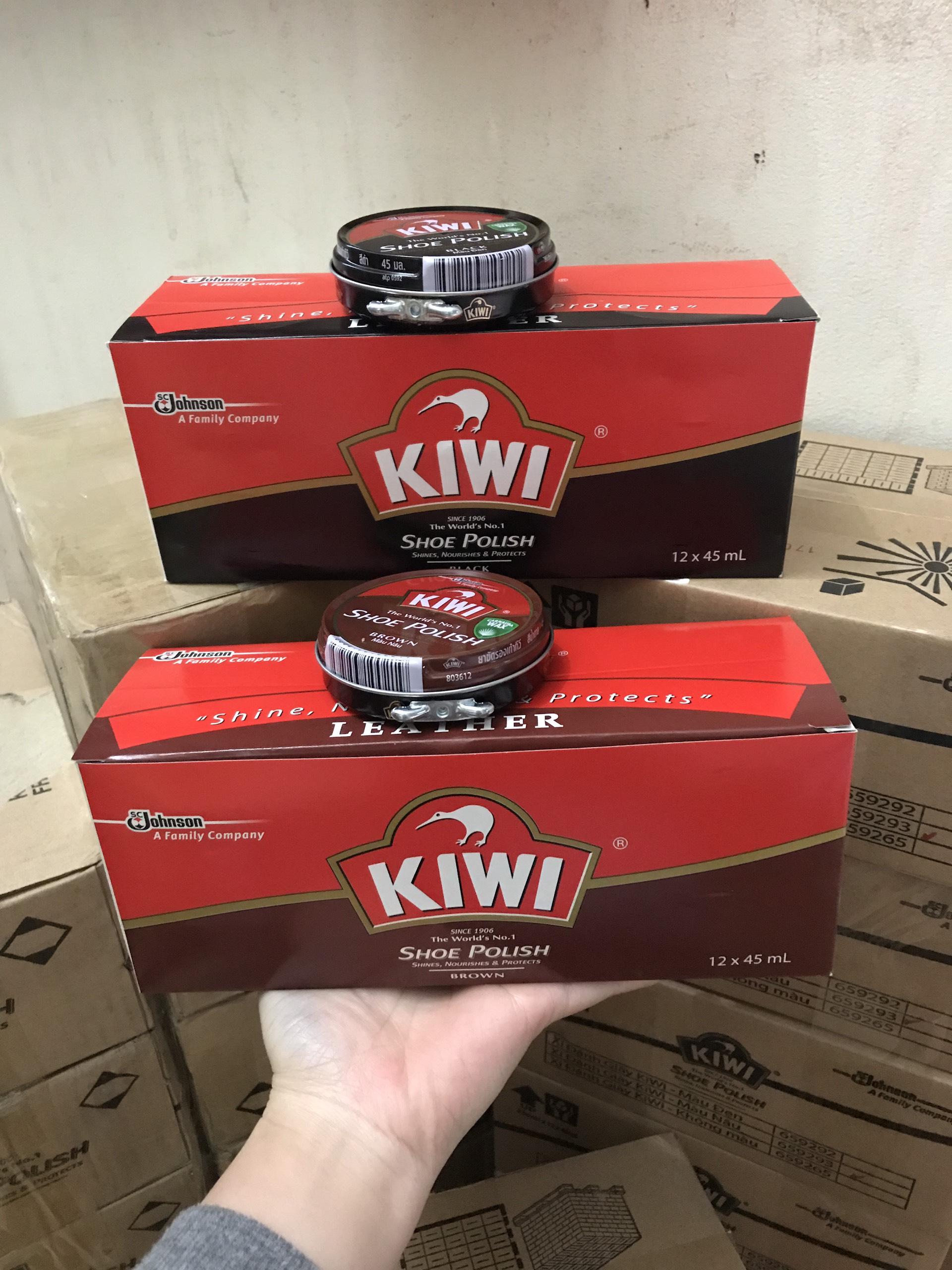 XI ĐÁNH GIÀY KIWI MÀU ĐEN HÀNG THÁI_DẠNG SÁP 45ML