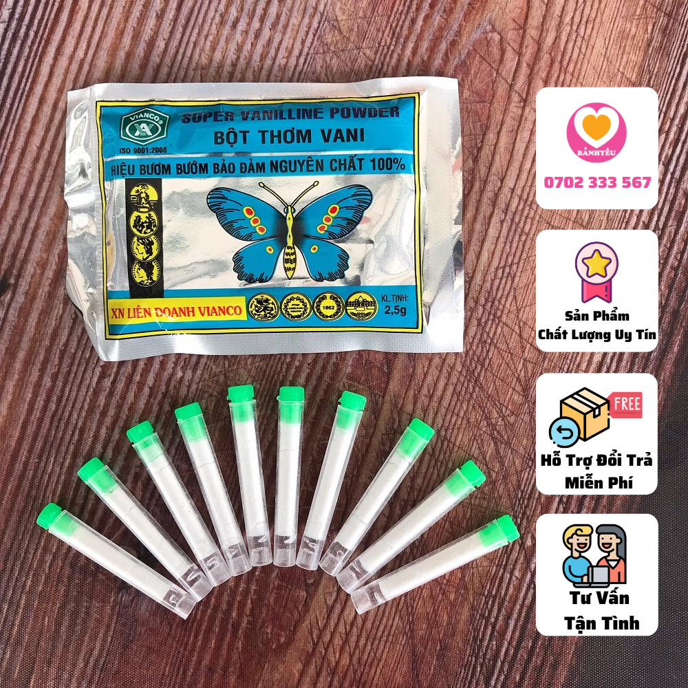 Vỉ 10 ống Vani Hiệu Bươm Bướm (chia lẻ 1 vỉ ) -PL54