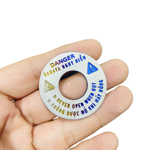 Tem titan tròn dán nắp nước, logo dán pô e xe máy K&N, ESP sử dụng cho Vario, Click, Airblade, Vision