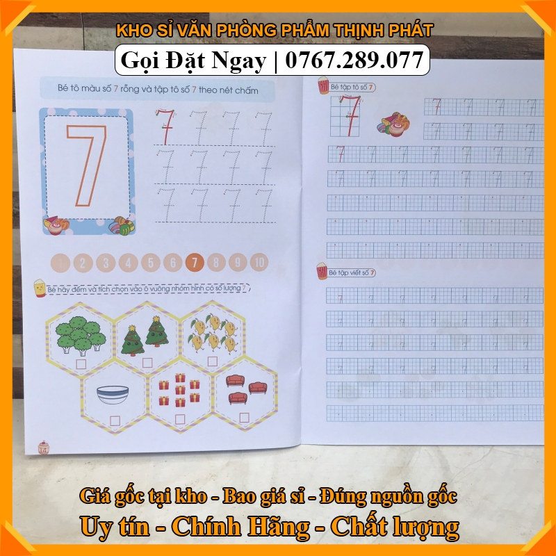VỞ ÔLY  TẬP TÔ CHỮ SỐ
