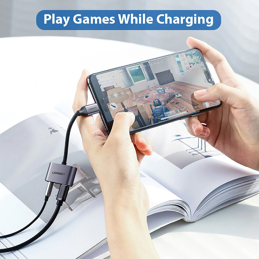 UGREEN 50596 - Cáp USB Type C ra Audio 3.5mm và USB-C cao cấp - HapuStore