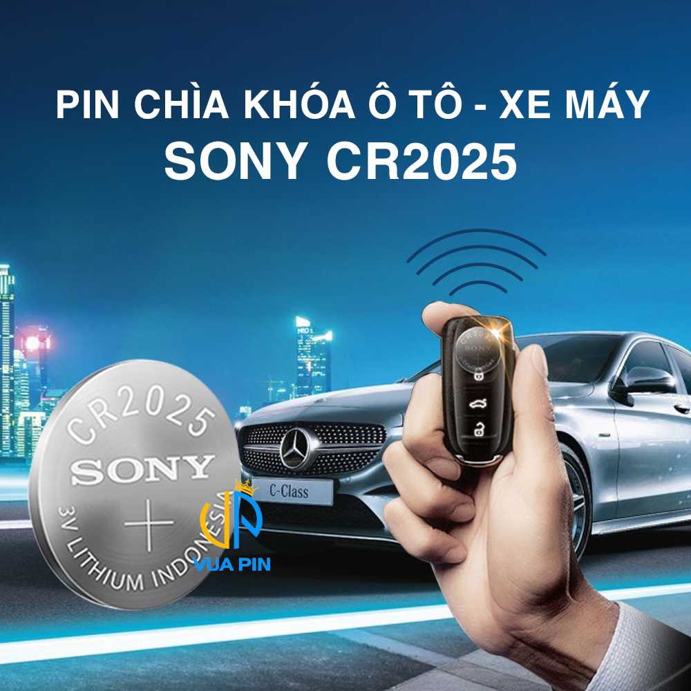 Pin lithium 3v cr2025 - pin chìa khóa ô tô, xe máy chính hãng sony