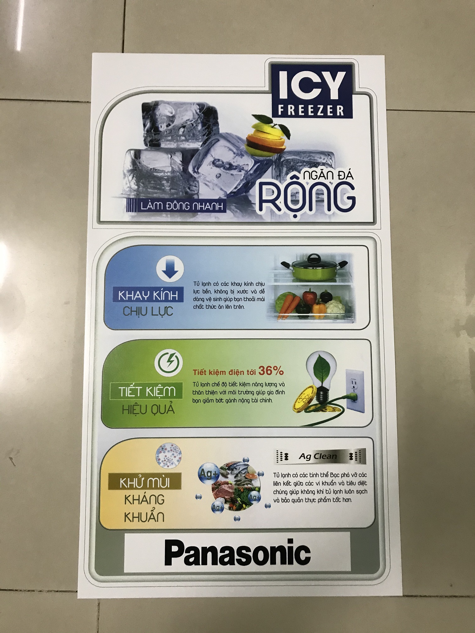 [HCM]tem dán tủ lạnh Panasonic / miếng dán tủ lạnh Panasonic (mẫu 3)