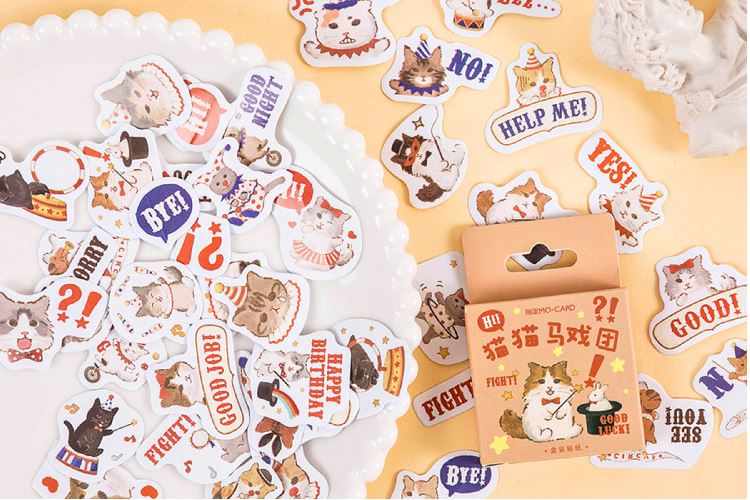 Bộ 46 Sticker Mèo Ảo Thuật E110