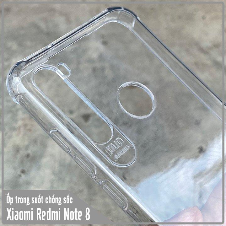 Ốp lưng cho Xiaomi Redmi Note 8 trong suốt chống sốc 6D