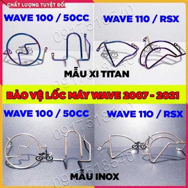 Bảo Vệ Lốc Máy Wave 2007 - 2021 , wave a, wave s, wave rsx , wave 50cc Xi titan 7 màu và iNox