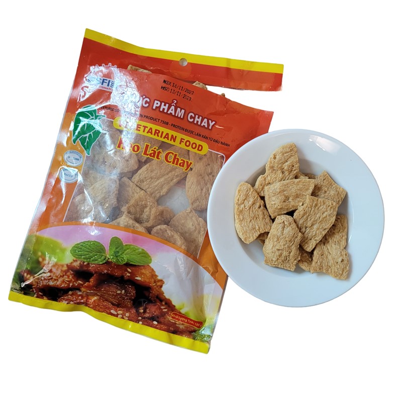 Túi 100gr Heo lát chay thực phẩm chay từ đậu nành