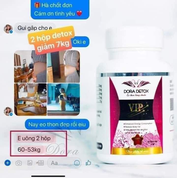 DORA DETOX VIP g.ỉam cân hết tặng cao