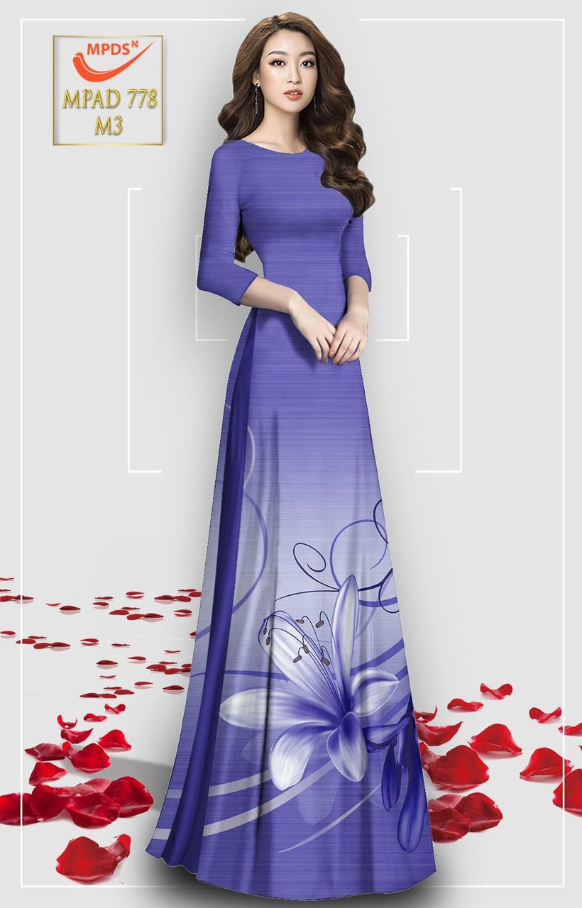 Vải áo dài in 3D VT