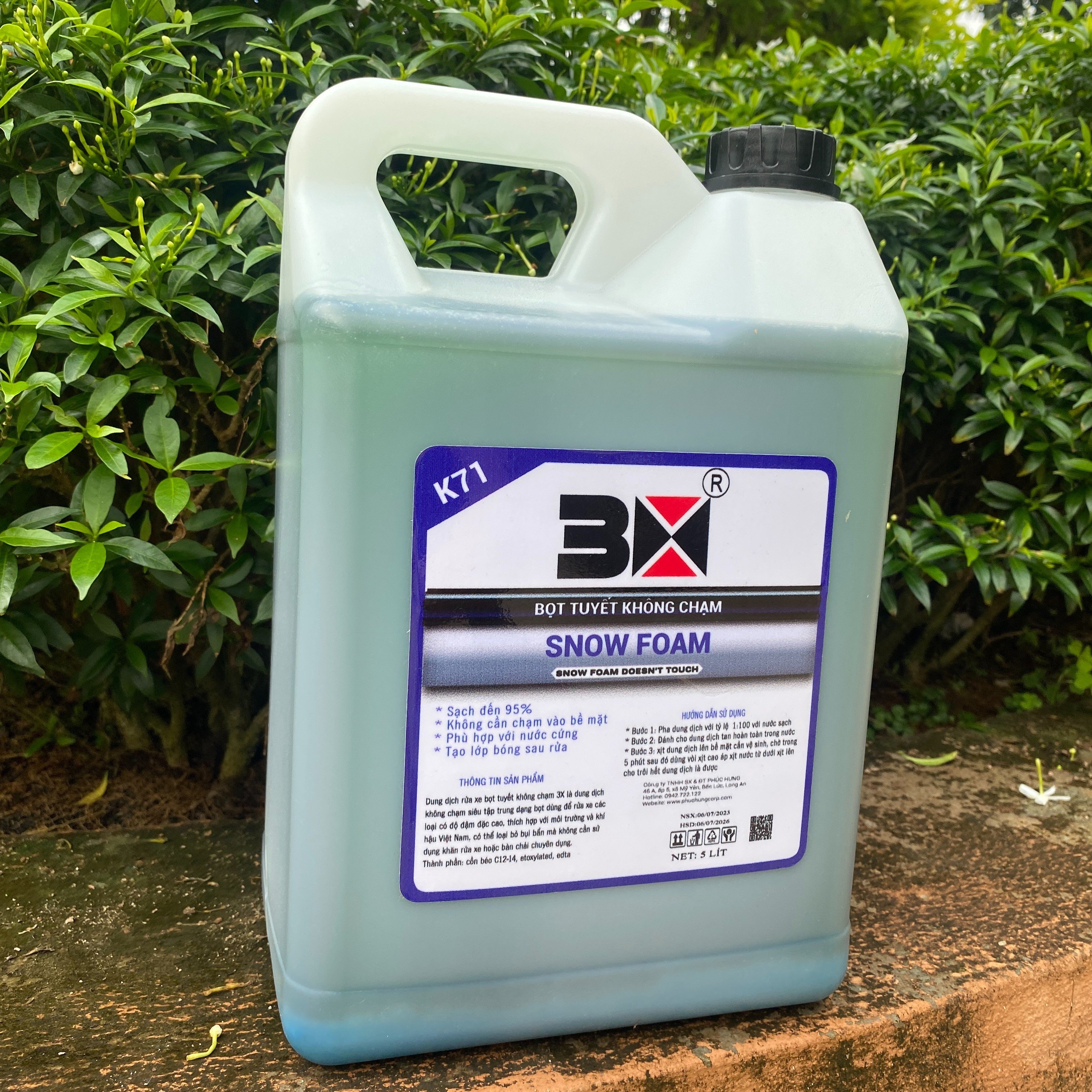 ( CAN 5 LÍT ) BỌT TUYẾT RỬA XE KHÔNG CHẠM CAO CẤP 3X K71