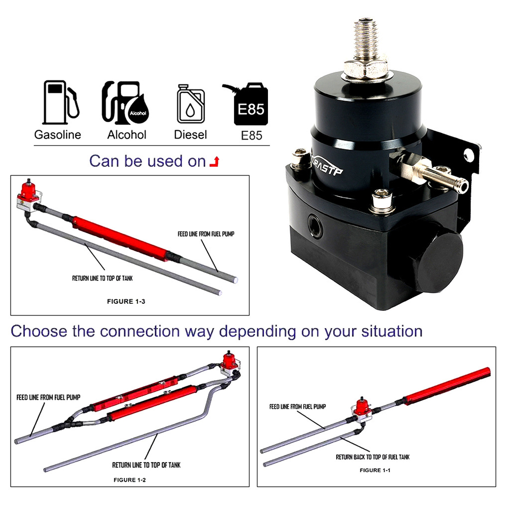Áp lực tăng áp Xăng điều chỉnh áp suất van an6 dầu điều chỉnh áp suất với máy đo nhiên liệu bơm điều chỉnh phụ tùng ô tô