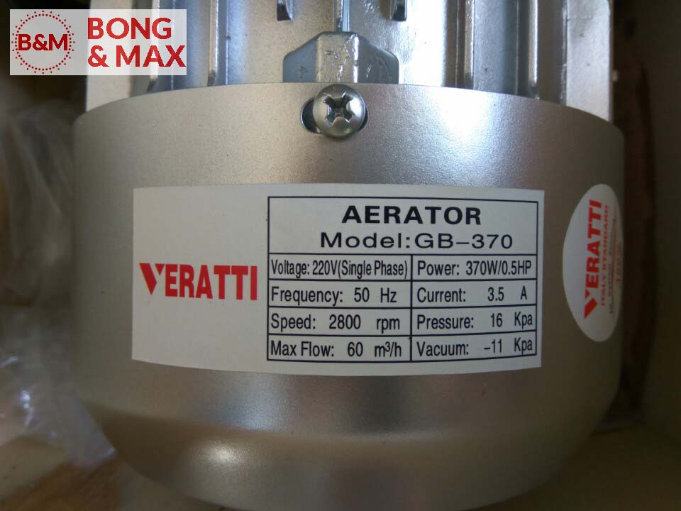 Máy thổi khí con sò 370w
