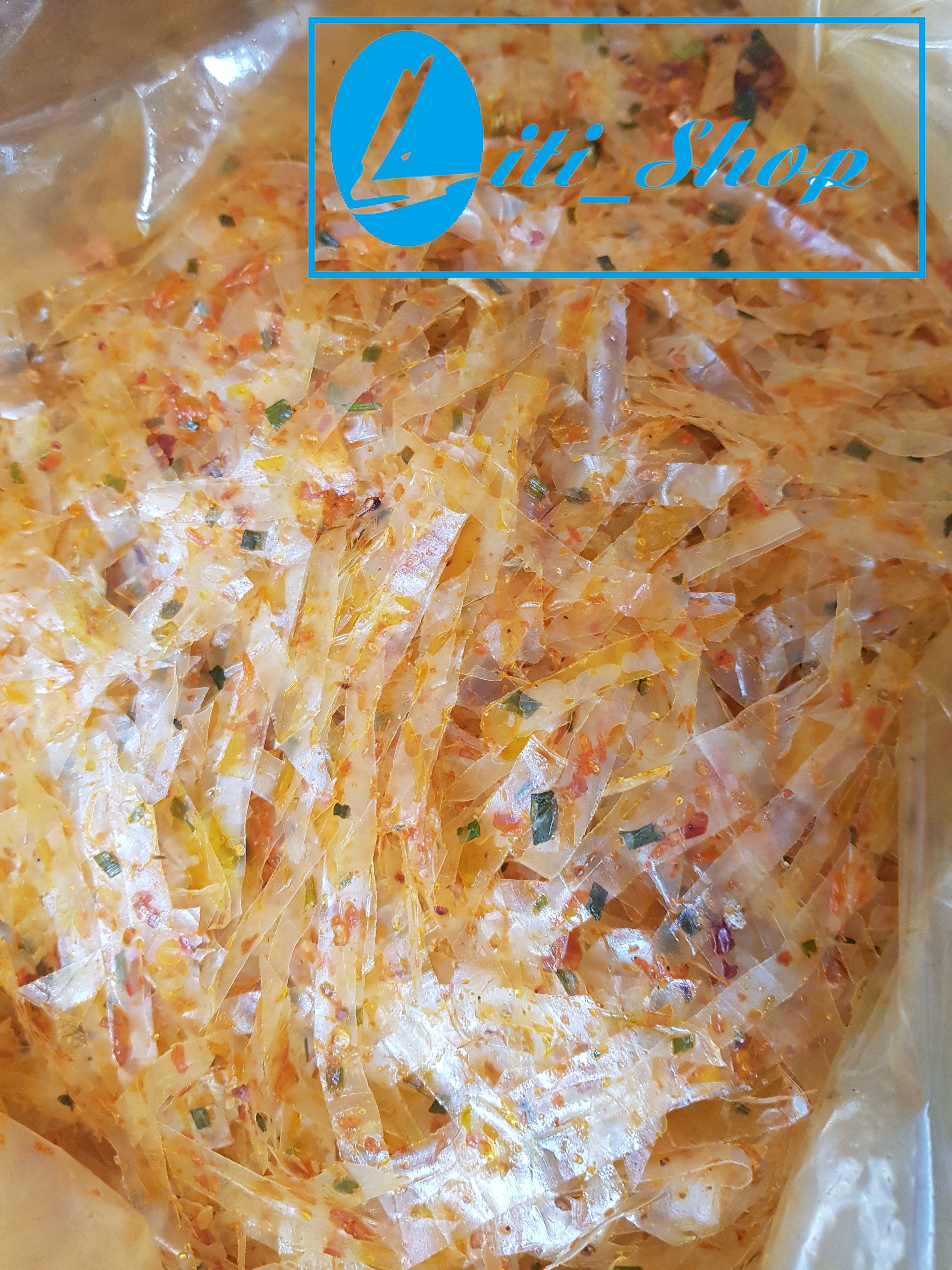 [500Gr] Bánh tráng Trộn Ruốc sate (Màu vàng)
