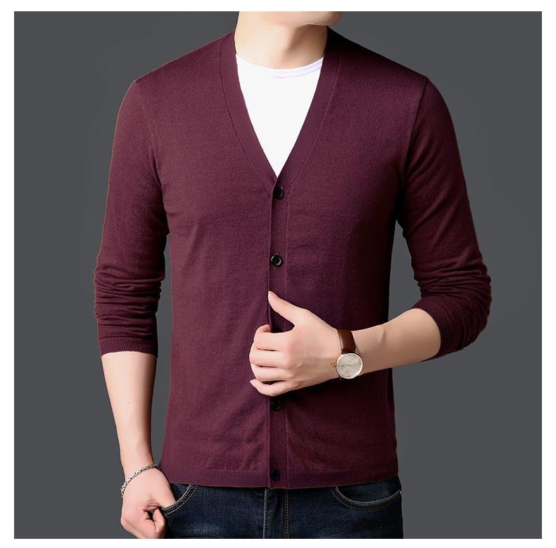 Áo len CARDIGAN nam mỏng, mở khuy, cổ chữ V phong cách hàn quôc