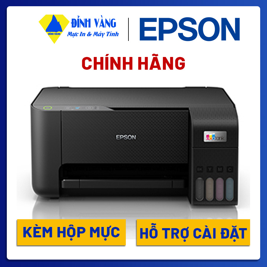 Máy in Epson EcoTank L3210 (Tháy thế máy in Epson L3110 | Máy in in màu đa chức năng)