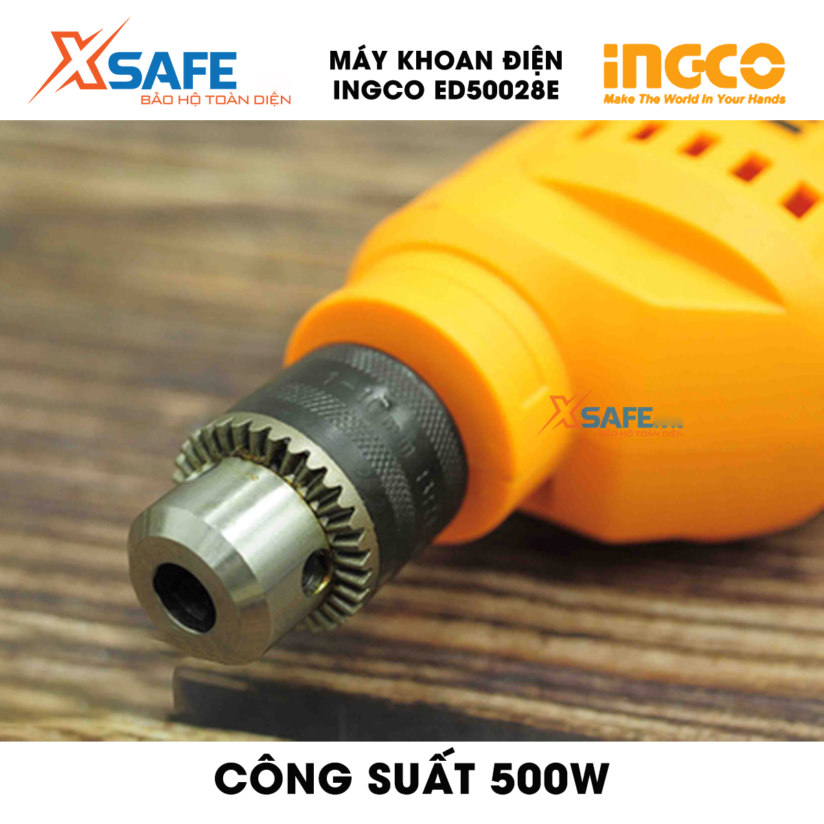 Electric drill convenient, compact, electric drill 500W-10mm ingco ED50028E. Speed change; switch reversal; packing in color box is widely used genuine [xsafe]