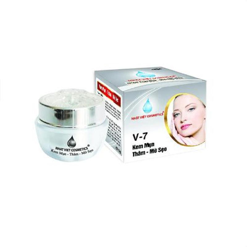 Kem v7 Trị Mụn, Xóa Thâm, Liền Sẹo Ngọc Trai Đen, Sữa Ong Chúa 12g