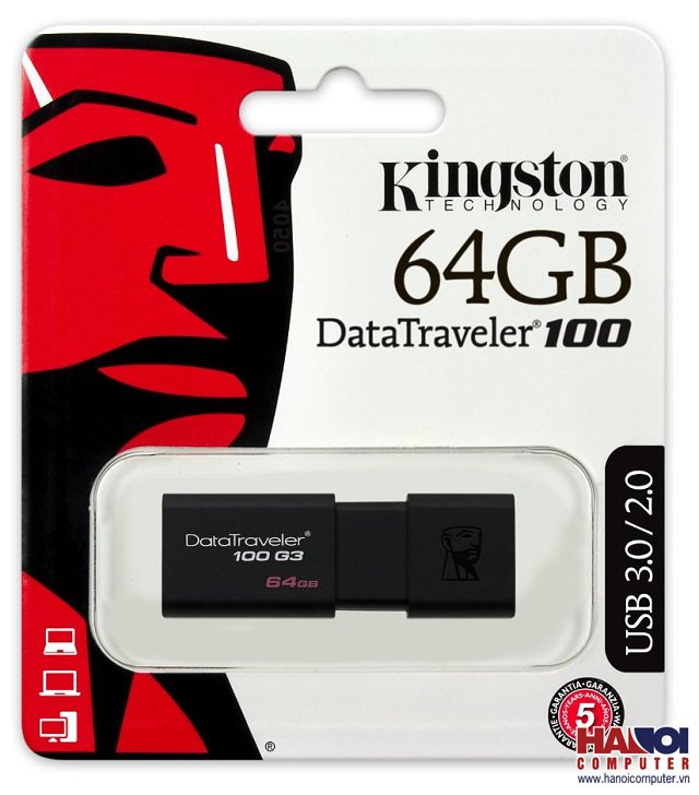 [Xả Kho] Thiết Bị Lưu Trữ USB Kingston DT100G3 64GB