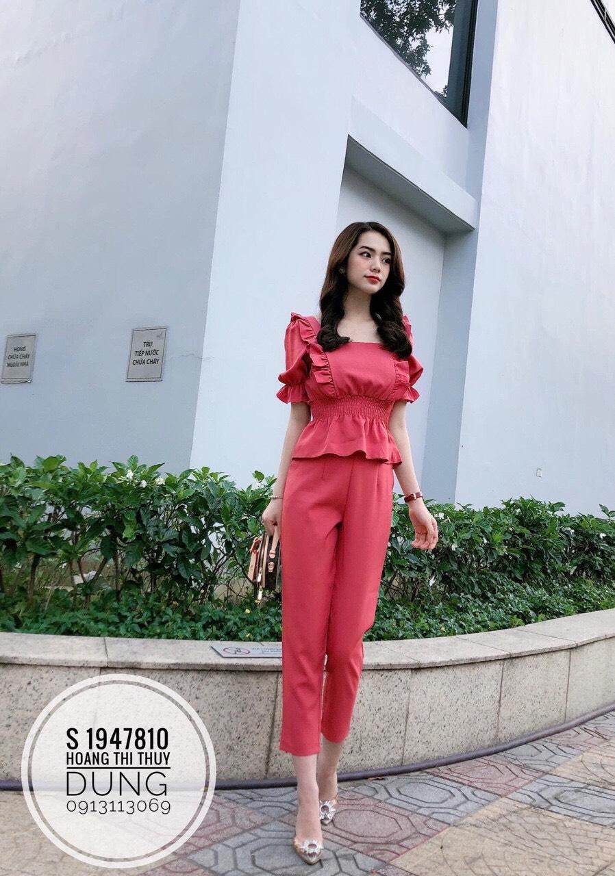 Sét bộ nữ quần dài +áo nhúng bèo