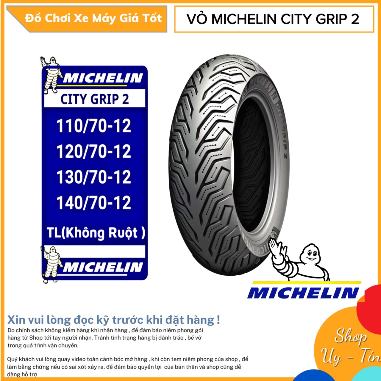 VỎ MICHELIN CITY GRIP 2 SIZE 120/70-12