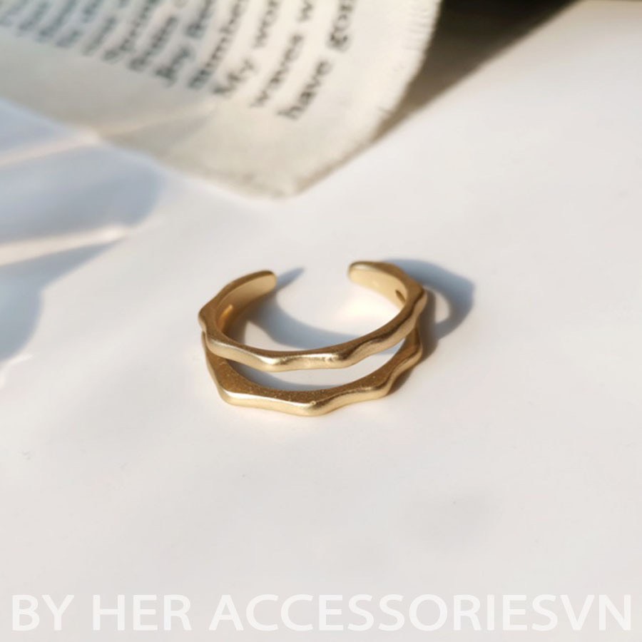 Nhẫn nữ " Layer Ring " mạ bạc 925 sáng đẹp | HER.ACC| N5