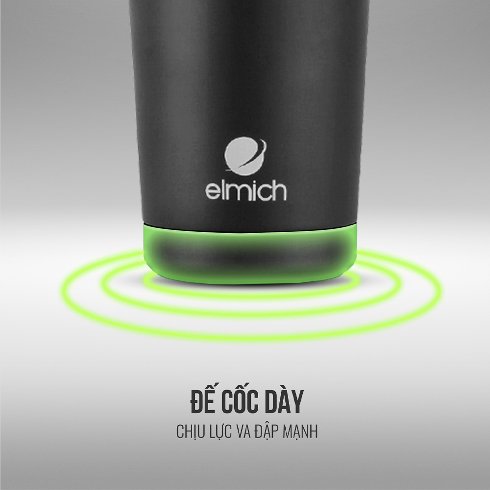 CỐC GIỮ NHIỆT ELMICH INOX 304 2243666 (Dung tích 580ml, Màu: Cam/Đen, Giữ nóng 8 tiếng lạnh 12 tiếng)