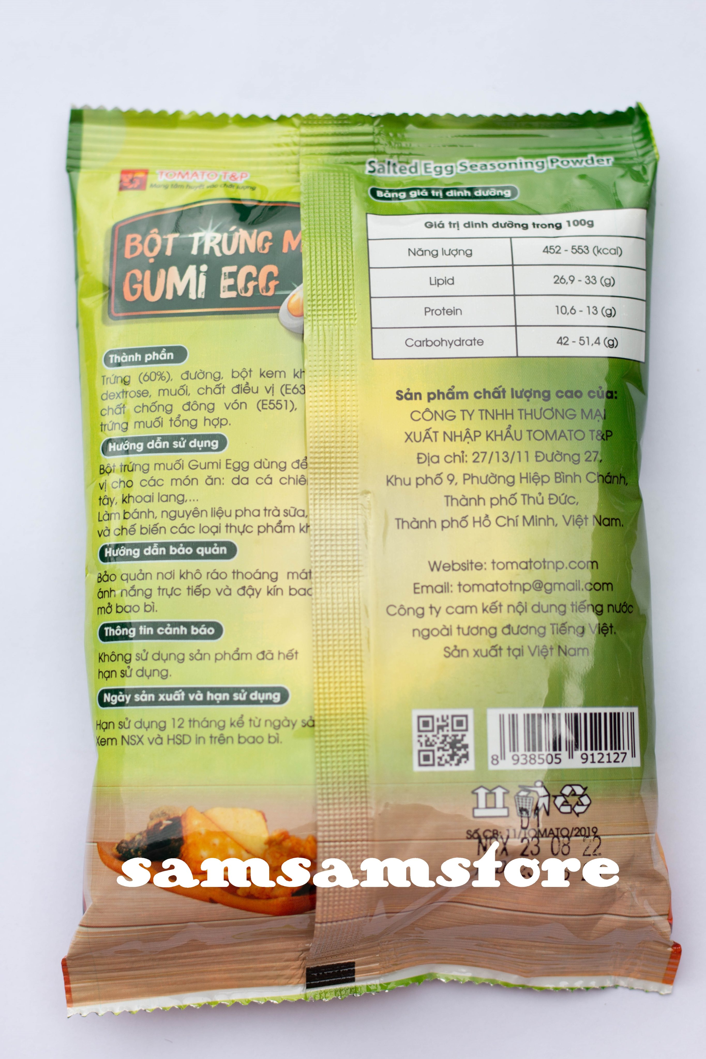 Bột trứng muối Gummi Egg 100g